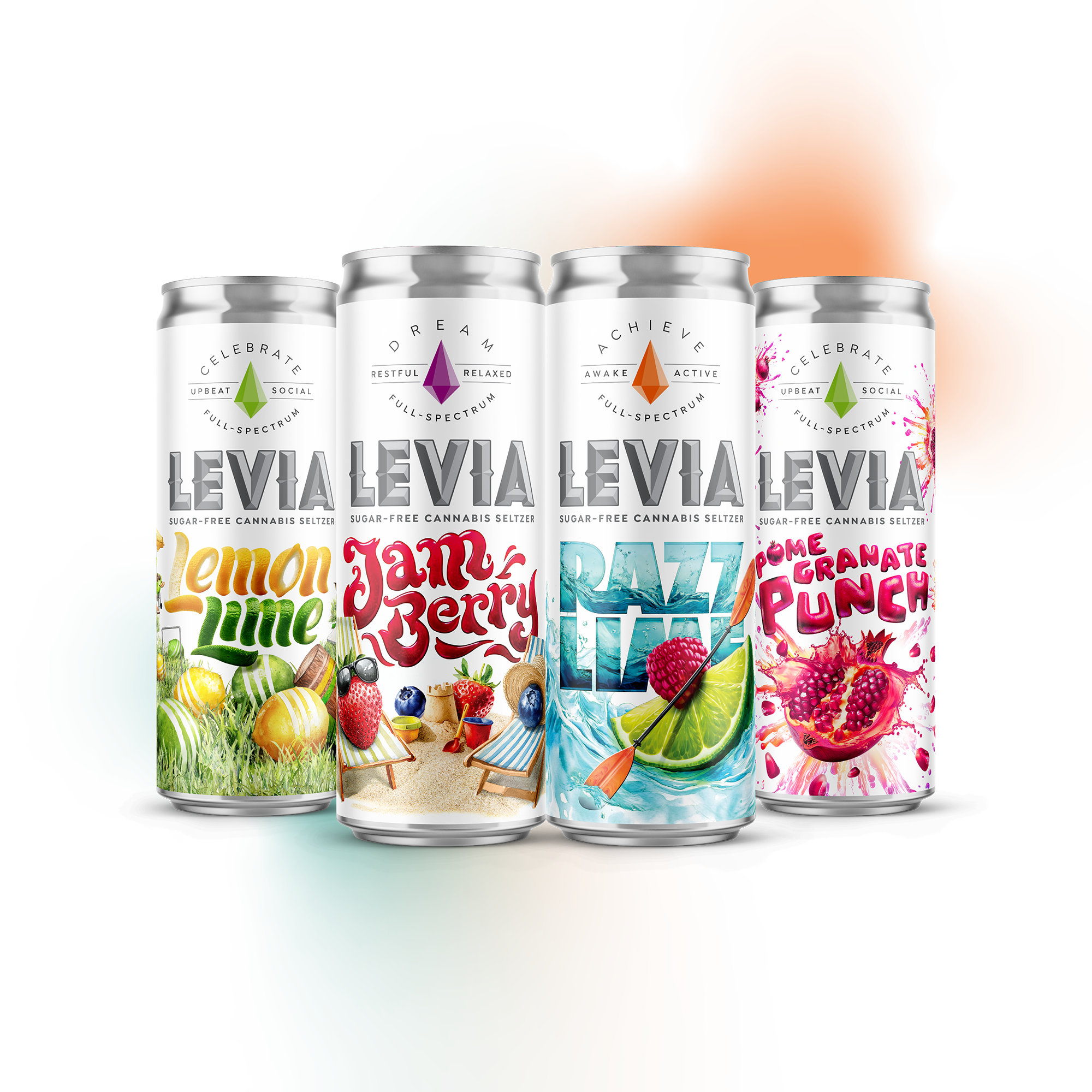 Levia seltzer hero shot