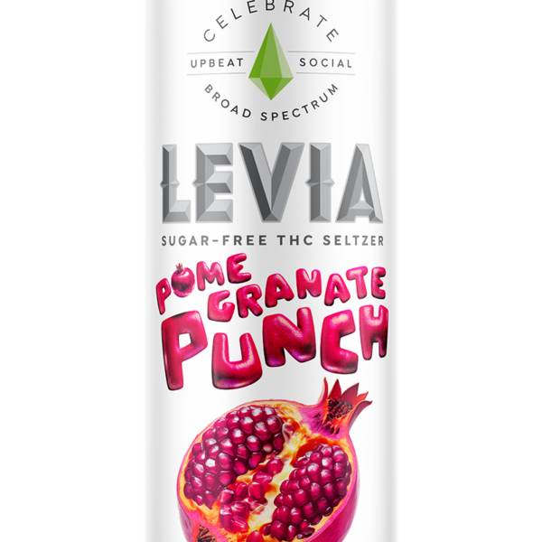 Levia Pomegranate Punch Sugar-Free THC Seltzer