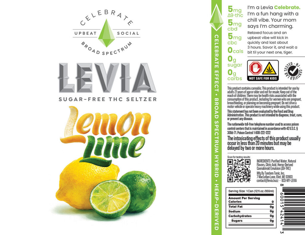 Lemon Lime Seltzer product label