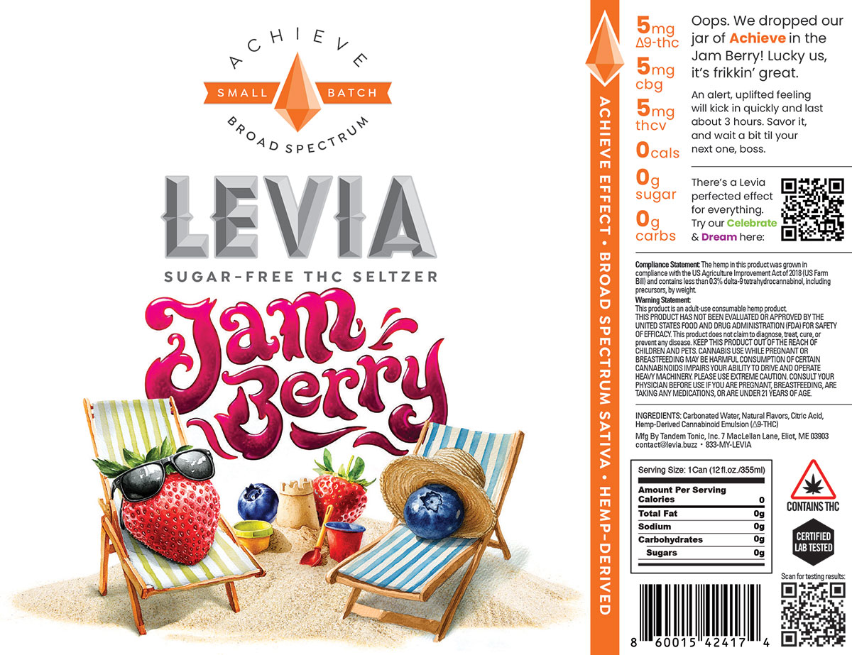 Levia Jamberry Achieve product label